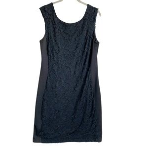 Apt. 9 Black Lace Panel Scoop Dress